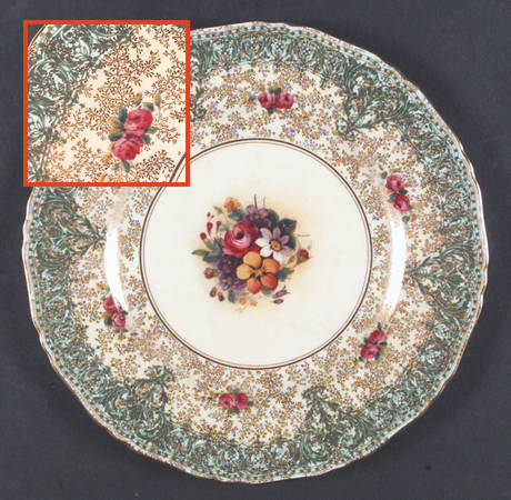 Z277 Green Dinner Plate