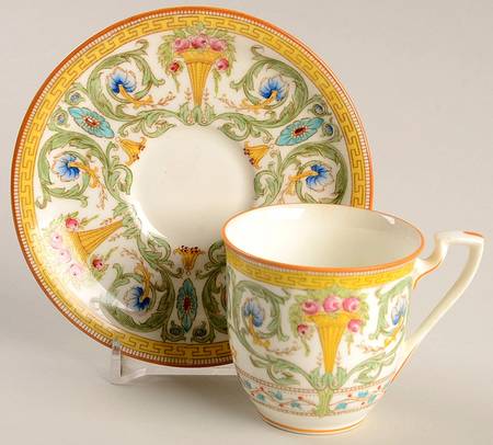 Z698-2 Flat Demitasse Cup & Saucer Set