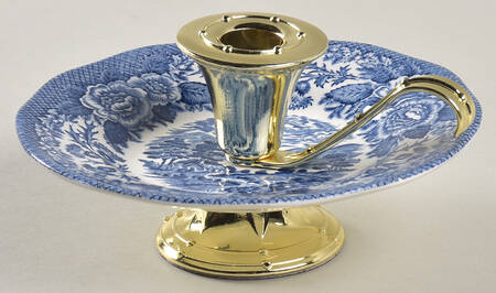 Lochs of Scotland Blue 3"- 3 1/4" Candleholder (BB) HC