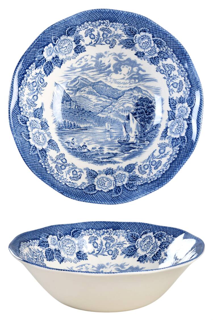 Lochs of Scotland Blue Coupe Cereal Bowl