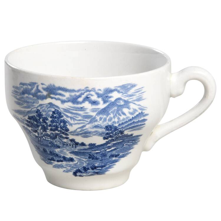 Lochs of Scotland Blue Flat Cup