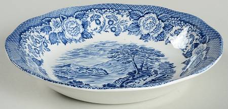 Lochs of Scotland Blue Coupe Soup Bowl
