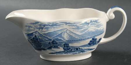 Lochs of Scotland Blue Gravy Boat