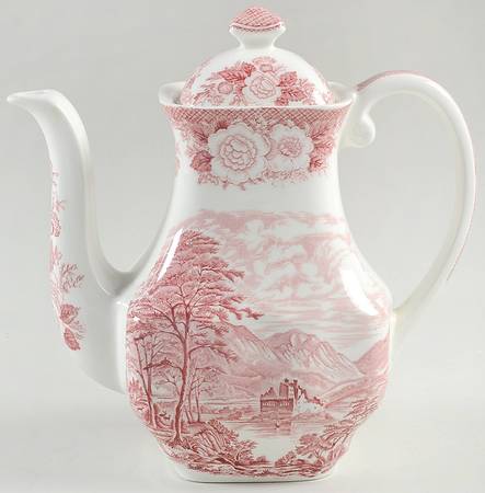 Lochs of Scotland Red Small Coffee Pot & Lid