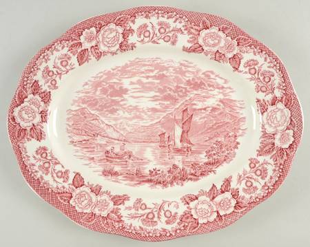 Lochs of Scotland Red 14" Oval Serving Platter