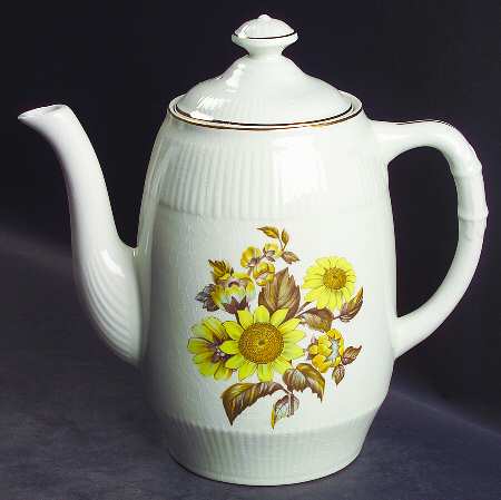 Sunflower Coffee Pot & Lid