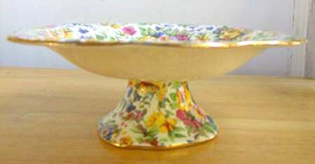 Bedale (Gold Trim) Round Compote (Height X Width)
