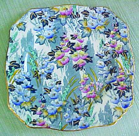 Blue Jade Square Luncheon Plate