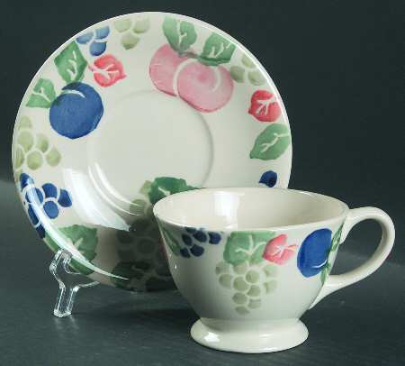Bordeaux Footed Cup & Saucer Set