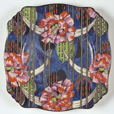 Carnation Square Dessert Plate