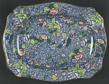 Chintz (Blue Anemone) 13" Rectangular Serving Platter
