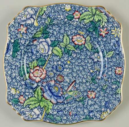 Chintz (Blue Anemone) Square Salad Plate
