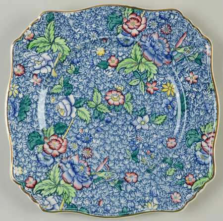 Chintz (Blue Anemone) Square Dinner Plate