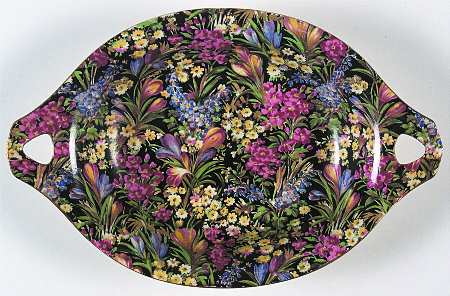 Crocus Black Oval Sweet Meat Dish