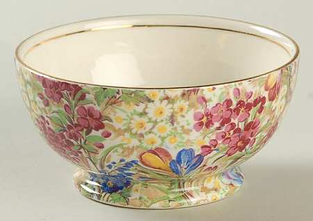 Crocus White Albans Shape Open Sugar Bowl