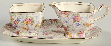 Eleanor Ascot Creamer & Open Sugar with Tray
