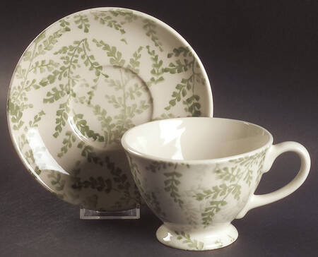 English Fern Breakfast Cup & Saucer Set