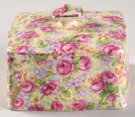 English Rose Lid for Butter/Cheese