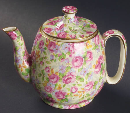 English Rose Individual Breakfast Set Teapot & Lid