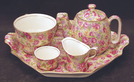 English Rose 6-Piece Breakfast Set (Flat Cup)