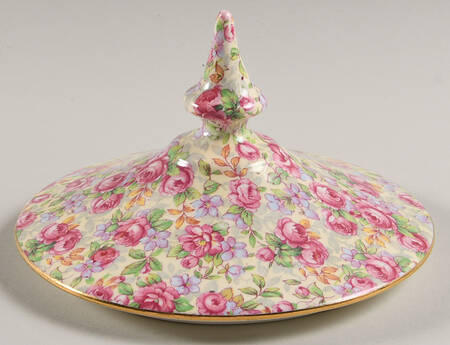 English Rose Lid for Candy Jar