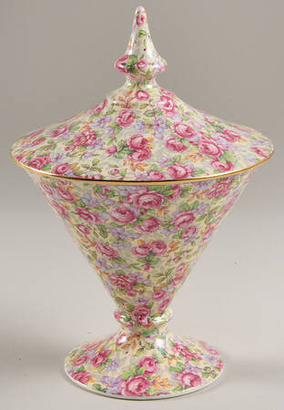 English Rose Candy Jar & Lid