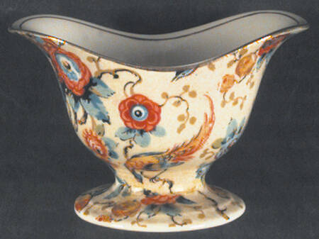 Exotic Bird Grecian Shape Open Sugar Bowl