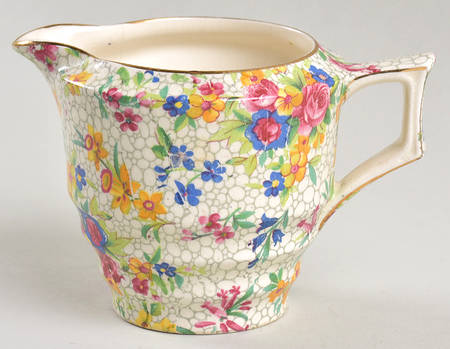 Fireglow (White Background) Jacobean Creamer