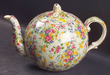 Fireglow (White Background) Elite Tea Pot & Lid by Royal Winton