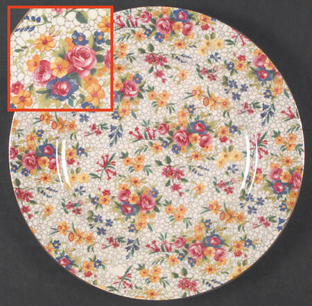 Fireglow (White Background) Salad Plate by Royal Winton