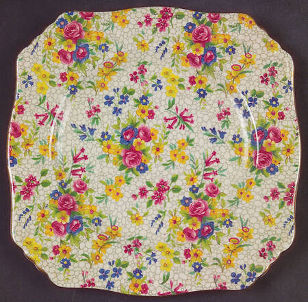 Fireglow (White Background) Square Dessert Plate