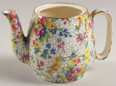 Fireglow (White Background) Individual Breakfast Set Teapot-No Lid
