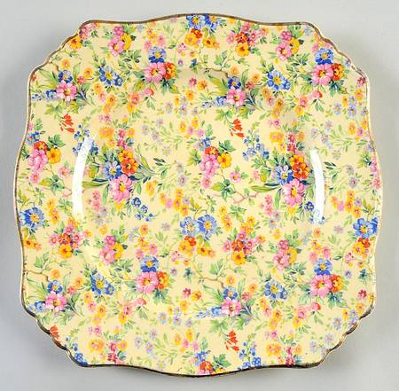 Floral Feast Square Dinner Plate