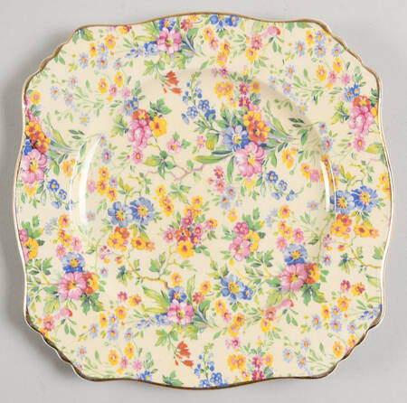 Floral Feast Square Salad Plate