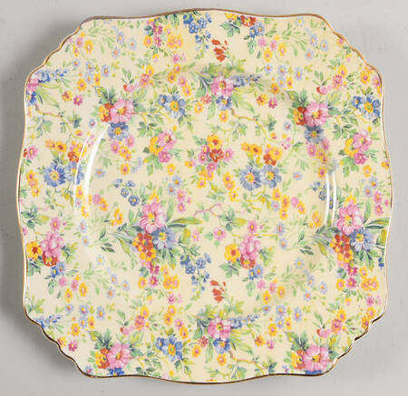 Floral Feast Square Luncheon Plate