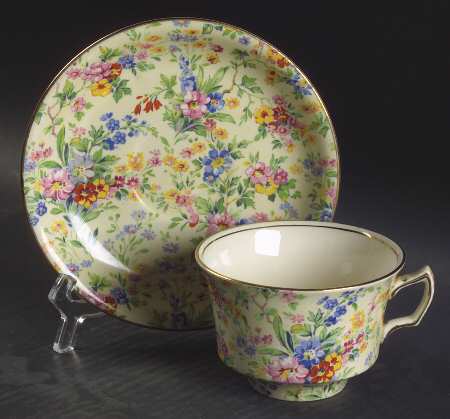 Floral Feast Flat Cup & Saucer Set