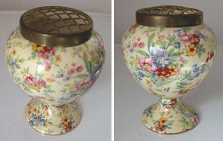 Floral Feast Frog Vase with Metal Grid