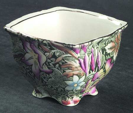Floral Garden Green Ascot Straight Open Sugar Bowl