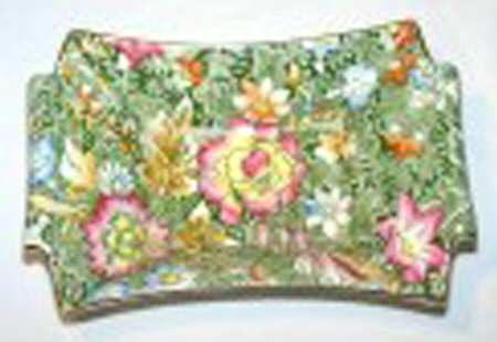 Floral Garden Green 6" Oblong Sweet Meat Dish