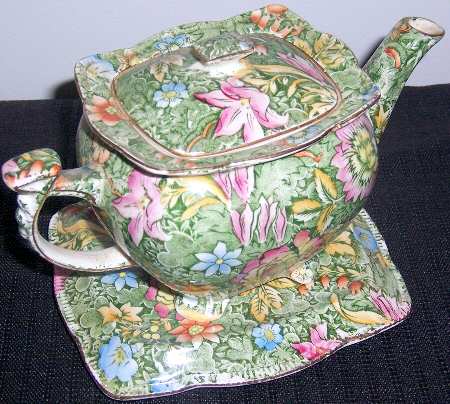 Floral Garden Green Early Athena Teapot & Lid