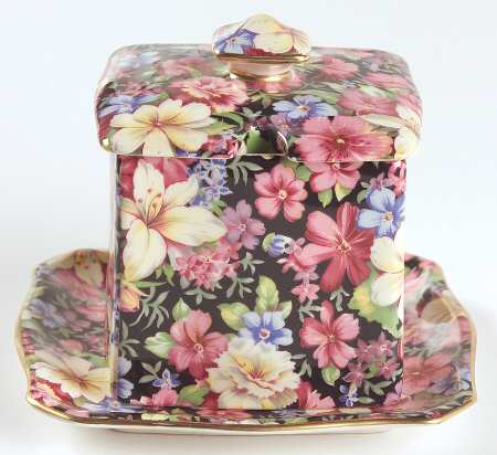 Florence (Earthenware, Circa 1995) Jam/Jelly & Lid W/Underplate