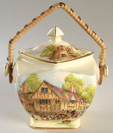 Happy Days Biscuit Barrel & Lid