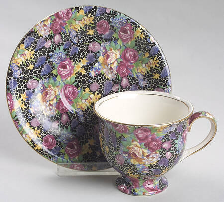 Hazel Albans Shape Footed Cup & Saucer Set