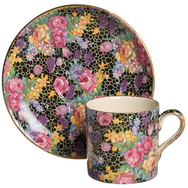 Hazel Flat Demitasse Cup & Saucer Set