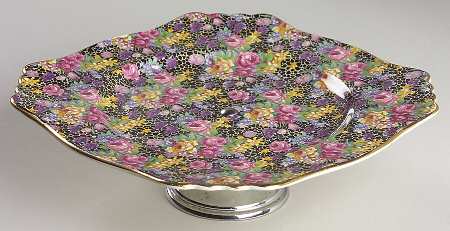 Hazel Footed Cake Plate w/Metal Base