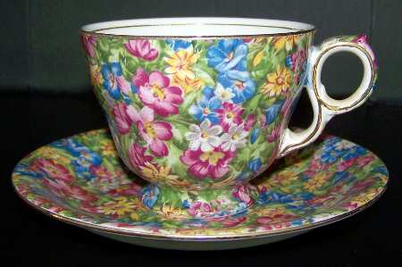 Joyce Lynn (Disc, 1950's) Raleigh Footed Cup & Saucer Set