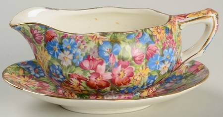 Joyce Lynn (Disc, 1950's) Individual Gravy Boat & Plate