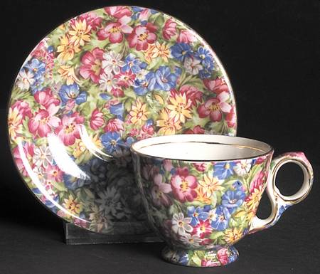 Joyce Lynn (Disc, 1950's) Footed Demitasse Cup & Saucer Set