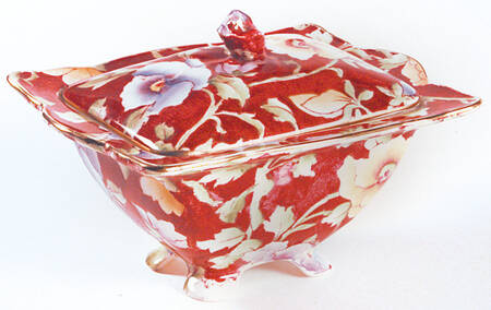 June Festival Rosebud Sugar Bowl & Lid