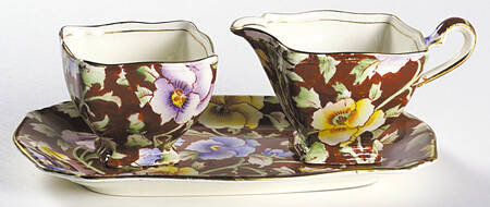 June Festival Creamer & Open Sugar with Tray